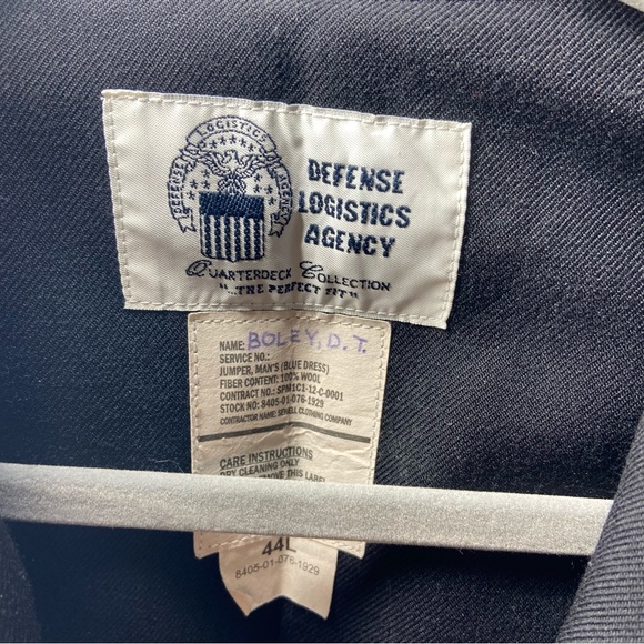 Vintage US Navy Defense Logistics Agency Men’s 44L Black Sailor Top Nautical - Picture 7 of 9